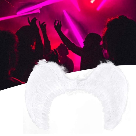 Elastic Shoulder Strap Feather Wing, Angel Wings, for Party Stage Children/Adult - Picture 5 of 6
